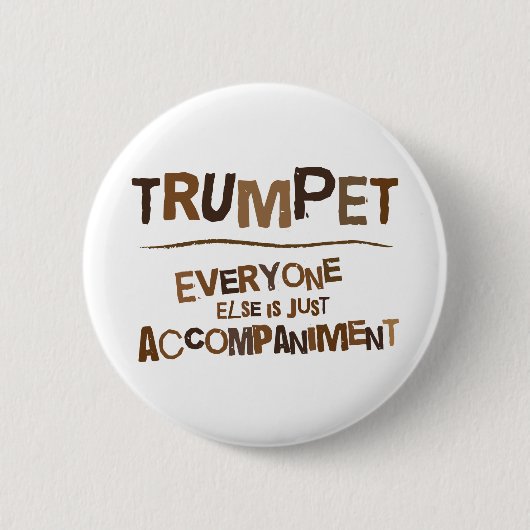 Funny Trumpet Gift Ronde Button 5,7 Cm (Voorkant)