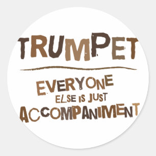 Funny Trumpet Gift Ronde Sticker