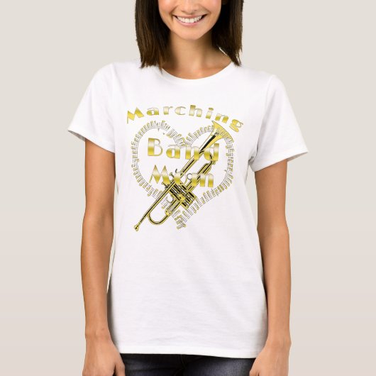 Funny Trumpet Marching Band Mam T-shirt (Voorkant)