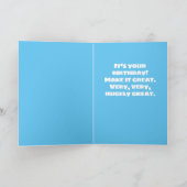 Funny Trumpy Cat Birthday Message Kaart (Binnen)