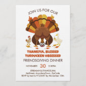 Funny Turducken FRIENDSGIVING Dinner Kaart (Voorkant)