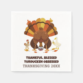 Funny Turducken Thanksgiving Servet