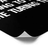 Funny Turing Test Ai Geek Gift For Coder & Ner Poster (Hoek)