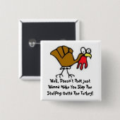 Funny Turkey Button and Gezegde (Voorkant /achterkant)