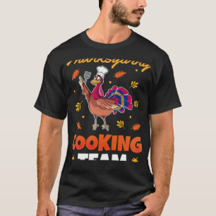 Funny Turkey Chef Outfit Mannen Women Thanksgiving T-shirt