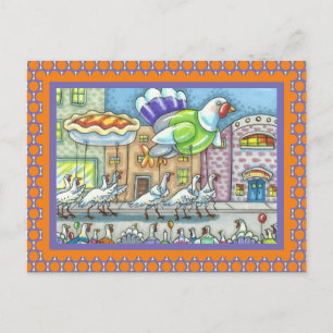 FUNNY TURKEY DAAG PARADE HELIUM BALLOONS BRIEFKAART