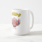 Funny Turkey F-Caw-F Rooster Meme Lover Gift Koffiemok (Voorkant rechts)