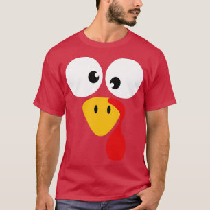 Funny turkey face for Thanksgiving family costuum T-shirt