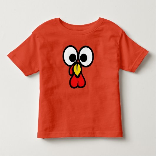 Funny Turkey Face Thanksgiving Kinder Shirts (Voorkant)