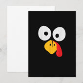 Funny Turkey Face Thanksgiving Matching Family Cos Kaart (Voorkant / Achterkant)
