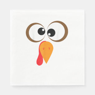 Funny Turkey Family Thanksgiving Turkey Face Frien Servet