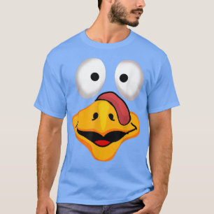Funny Turkey Thanksgiving Day 2021 Turkey Face T-shirt