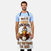 Funny Turkey Thanksgiving Schort (Gedragen)