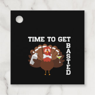 Funny Turkey Time To Get Basted Thanksgiving Bedankjes Labels