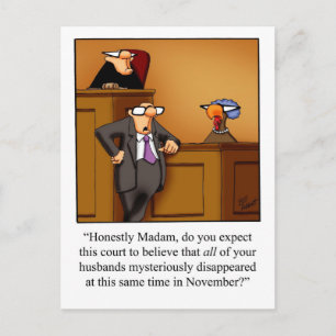 Funny Turkey Trial Thanksgiving Briefkaart