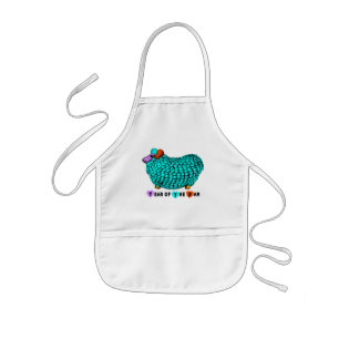 Funny Turquoise Ram Chinees Jaar Zodiac Kinder sch Schort