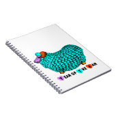 Funny Turquoise Ram chinois Année Zodiac Carnet (Côté Droit)