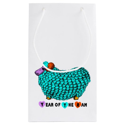 Funny Turquoise Ram Chinois Année Zodiac S Sac cad (Dos)