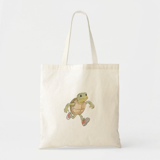 Funny Turtle Cartoon Tote Bag (Devant)