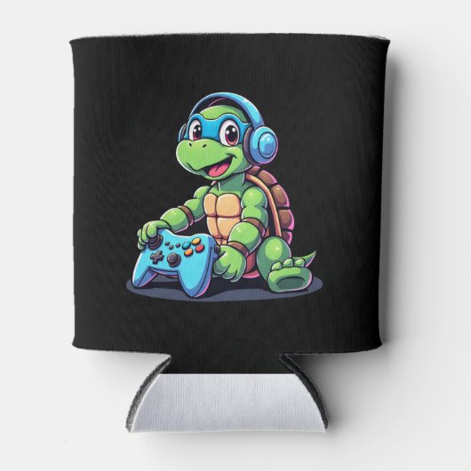 Funny Turtle Gamer Gaming Turtles Video Game (2) Blikjeskoeler (Voorkant)