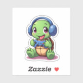 Funny Turtle Gamer Gaming Turtles Video Game (2) Sticker (Vel)