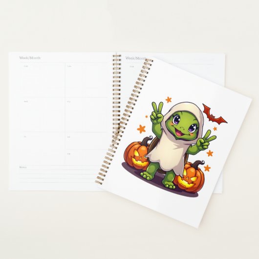 Funny Turtle Ghost Pumpkin Boo Halloween Kids Mens (Devant avec enveloppe)
