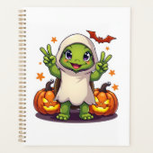 Funny Turtle Ghost Pumpkin Boo Halloween Kids Mens (Devant)