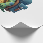 Funny Turtle Hiking Graphic Camping Lover Adventur Cadeaupapier (Hoek)