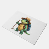 Funny Turtle Hiking Graphic Camping Lover Adventur Deurmat (Schuin)