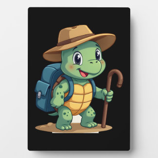 Funny Turtle Hiking Graphic Camping Lover Adventur Fotoplaat