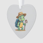 Funny Turtle Hiking Graphic Camping Lover Adventur Ornament (voorkant)