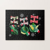 Funny Turtle-kerstkleppen Legpuzzel (Horizontaal)