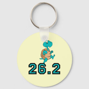 Funny turtle marathon sleutelhanger