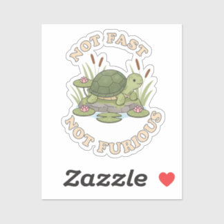 Funny Turtle Not Fast Not Furious Cute Slow Life Sticker
