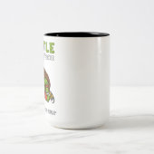 Funny Turtle Running Team Cardio Workout Tweekleurige Koffiemok (Center)