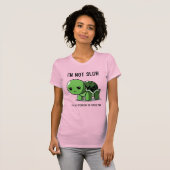 Funny Turtle Time Pas Lent Femme T-Shirt ajusté (Devant entier)