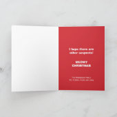 Funny Tuxedo Carte de Noël de chat (Intérieur)