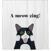 Funny tuxedo jeu de chat dessin animé rideau de do (Devant)