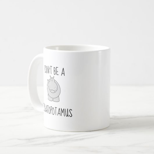 Funny Twatopotamus Mok (Voorkant links)