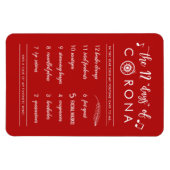 Funny Twelve Days of Corona | Kerstfeestdag Magneet (Horizontaal)