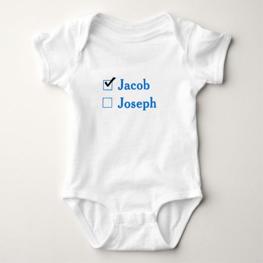 Funny Twins Boys Blue Baby Bodysuit (Voorkant)