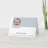 Funny Twitter Interdire Humour plaisanterie Carte (Devant)