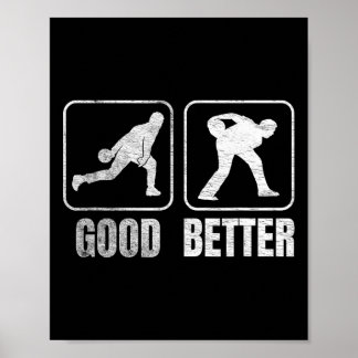 Funny Two Handed Bowling Bowler Mannen Vrouwen Kin Poster