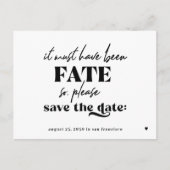 Funny typografie citaat bruiloft behalve datum aankondigingskaart (Voorkant)