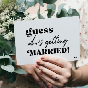 Funny typografie moderne casual bruiloft kaart