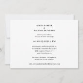 Funny typografie zwart-witte casual bruiloft kaart (Achterkant)