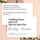 Funny Typography Black White Wedding Kaart