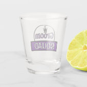 Funny typography "Groom squad" personalized text Shot Glas (Achterkant)