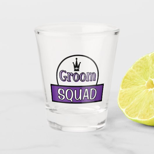Funny typography "Groom squad" personalized text Shot Glas (Voorkant)