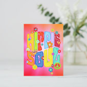 Funny Typography - HIPPIE SOUL 1 Briefkaart (Staand voorkant)